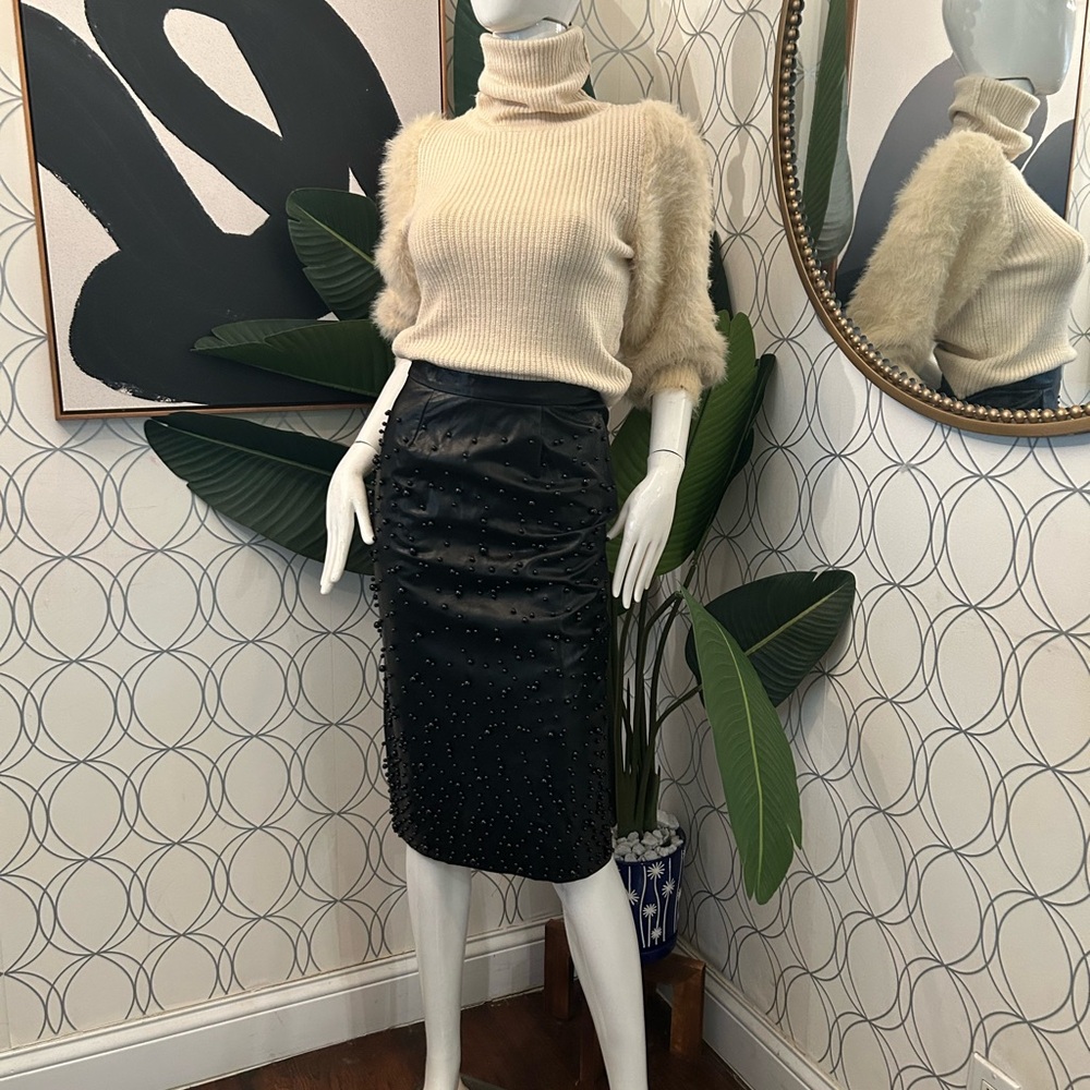 Faux leather skirt